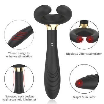 Penis Masturbator G Spot Vibrator Double Penetration Clit Clitoral Dildo Vibrador juguetes sexul3s Adult Sex Product for Couples 3