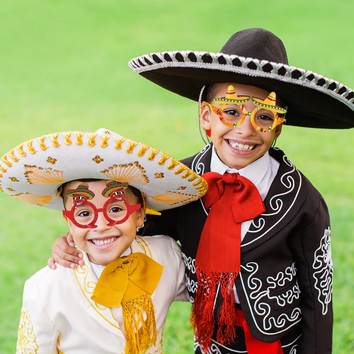 Decoración De Fiesta Mexicana, gafas locas divertidas De 12 piezas