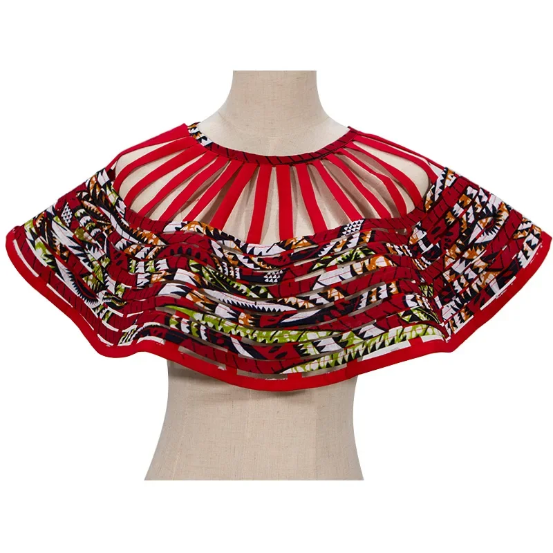 

BRW Ankara African Net Necklaces Shawl Collar Women Clothings Accessories African Multistrand Necklace Hademade Jewelry WYB253