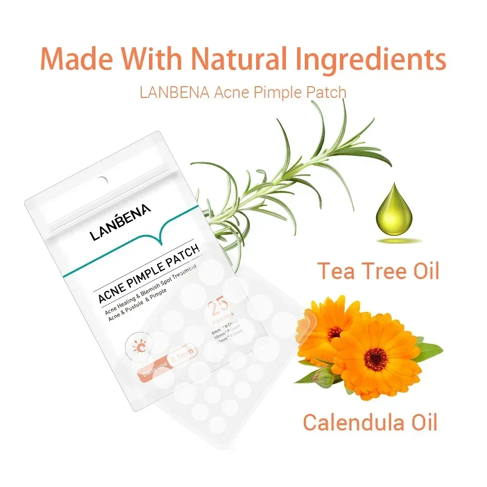LANBENA Patch per brufoli per l'acne 25 pezzi Uso quotidiano Adesivi invisibili per l'acne Trattamento delle imperfezioni Trucco correttore per l'acne - immagine 4