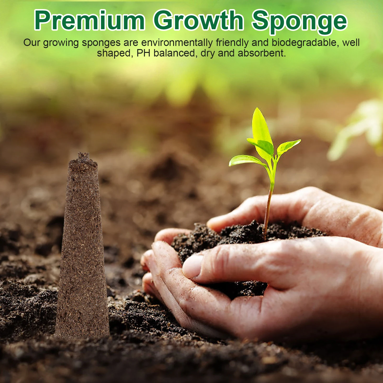 125Pcs Hydroponic Pods Kit Seed Grow Sponges with Plant Label Garden Accessories Efficient Sponges Water Absorbent Grow Pod Kit