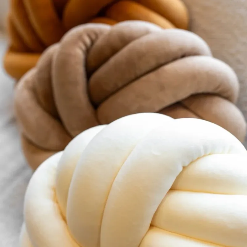 Round Handmade Knot Pillow 5