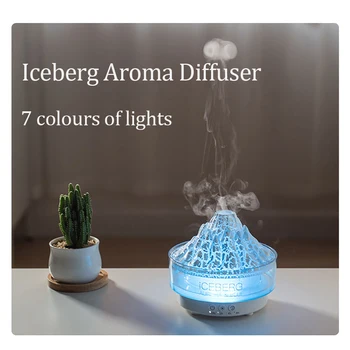 Volcano Flame Diffuser Essential Oil Diffusers for Home Bedroom Air Humidifier Remote Control 7 Colours Lights Timer shutdown 1