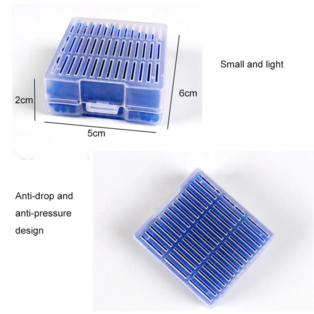 Silica Gel Box Reusable Blue Silicagel Moisture Absorb Beads Absorbent Desiccant Box Color Changing Indicating 1Pcs