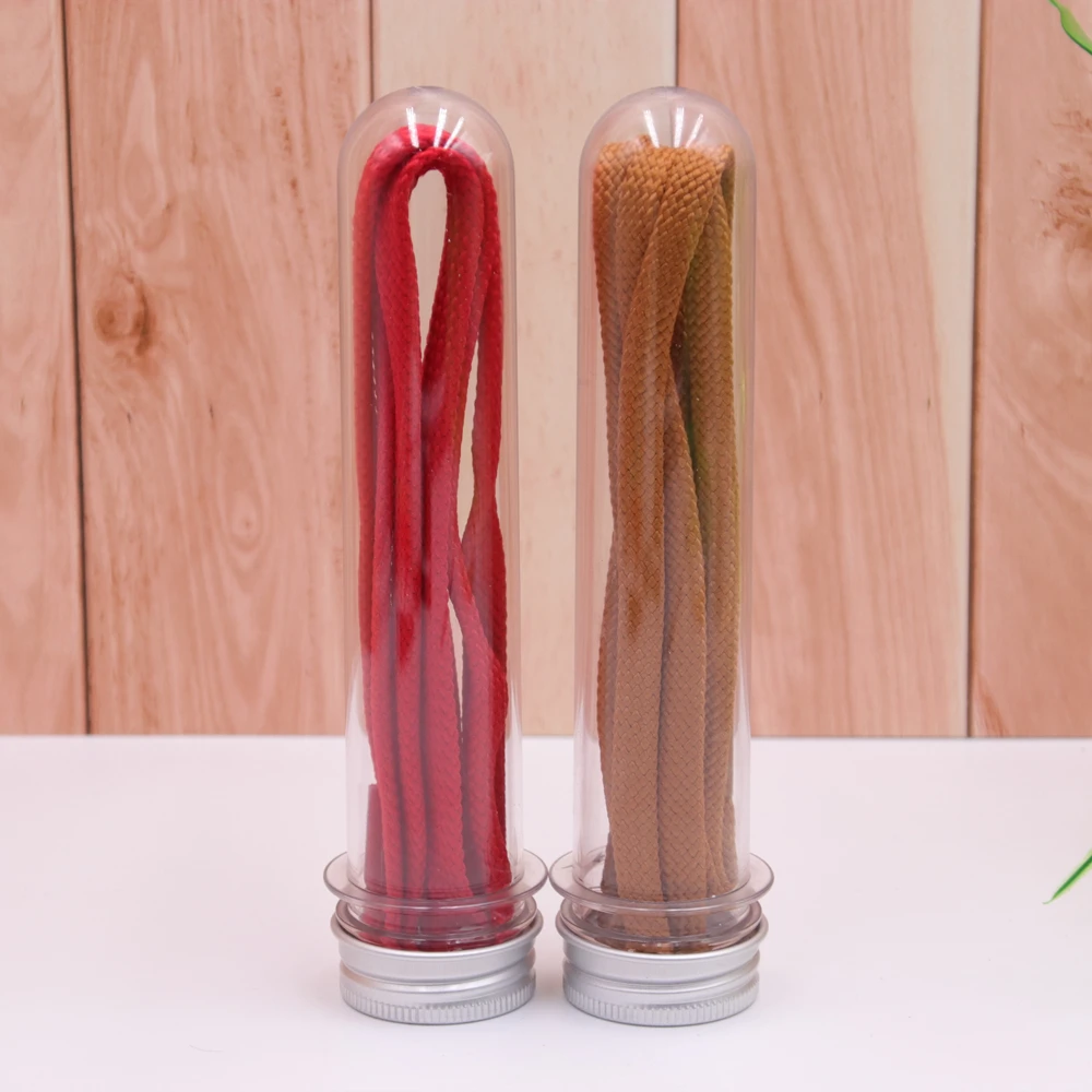 Aluminum Transparent Test Tube Shoelaces Description String Package Men Women Sneaker 2021 Boot Casual Ropes Storage