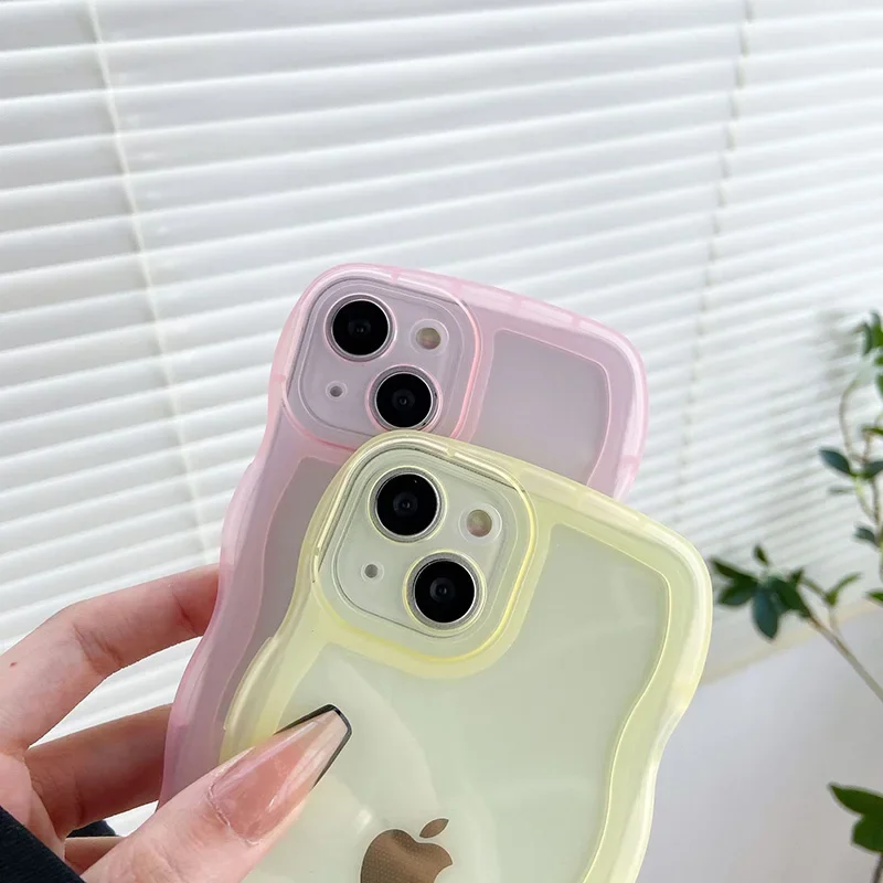 Wave Edge Translucent With Lanyard Phone Case For IPhone 17 16 15 14 Pro Max 13 12 11 Xr Xs 7 8 Plus SE2/SE3 TPU Soft Back Cover — view 4