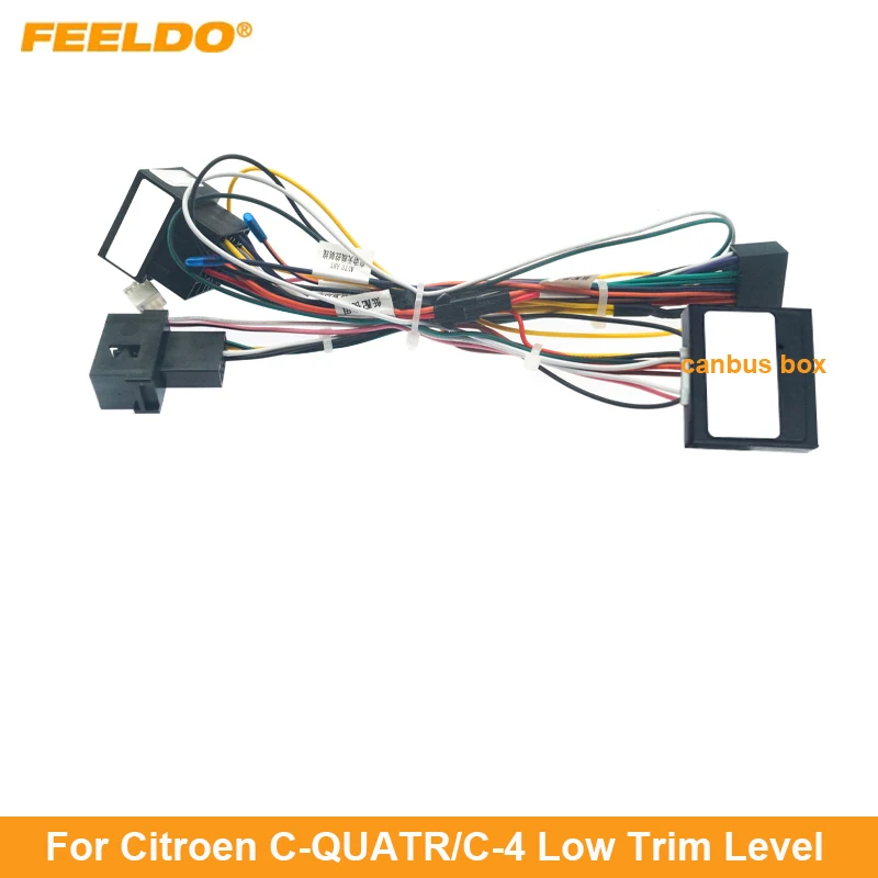 Feeldo Cablaggio Stereo Android Per Auto A 16 Pin Per Citroen C-Quatr/C-4 Low Trim Level (10 ~ 18) Low Trim Con Canbus