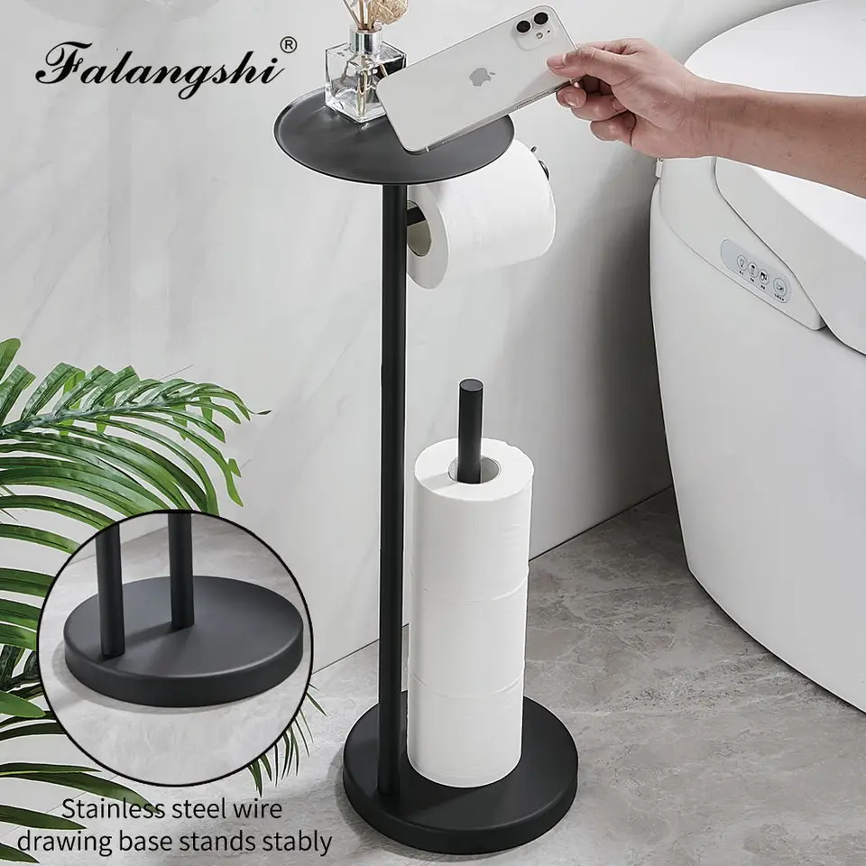 Toiletpapierhouder, staand voor het opbergen van toiletpapier, premium