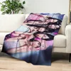 Kpop L-LE S-SSERAFIM Crazy Blanket comfort warm soft plush blanket suitable for sofa living room office bedroom travel and gifts 5