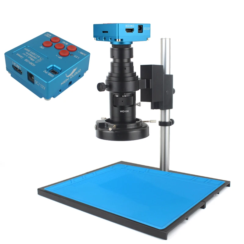 48Mp 4K 1080P Hdmi Usb Microscope Camera 200X C-Mount Lens Microscopio Digitale Elettronico Industriale Per Saldatura Di Riparazione Del Telefono