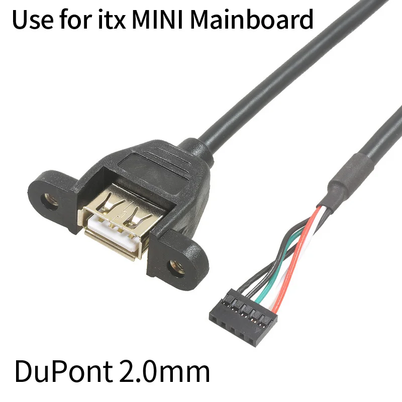 

DuPont 2,0 материнская плата к USB2.0 мама с винтовым кабелем, 2,0 мм Dupont 5-контактный конвертер кабель передачи проводки