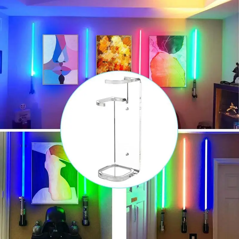 Wall-Mounted Sword Stand Practical Bracket Laser Sword Display Holder Sturdy Acrylic Lightsaber Hanging Rack Home Decoration 4