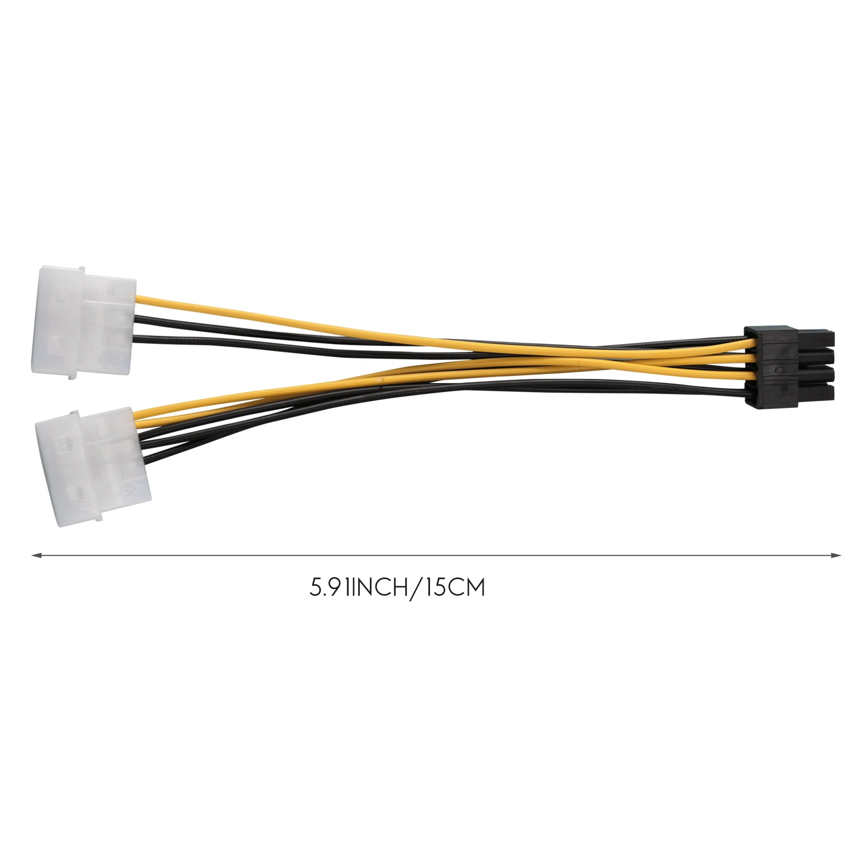 PCI 익스프레스 비디오 카드, Pci-E ATX PSU 전원 컨버터 케이블, Molex-Pcie 8 핀 어댑터 코드, 2 Molex 4 핀-8 핀, 10PCs