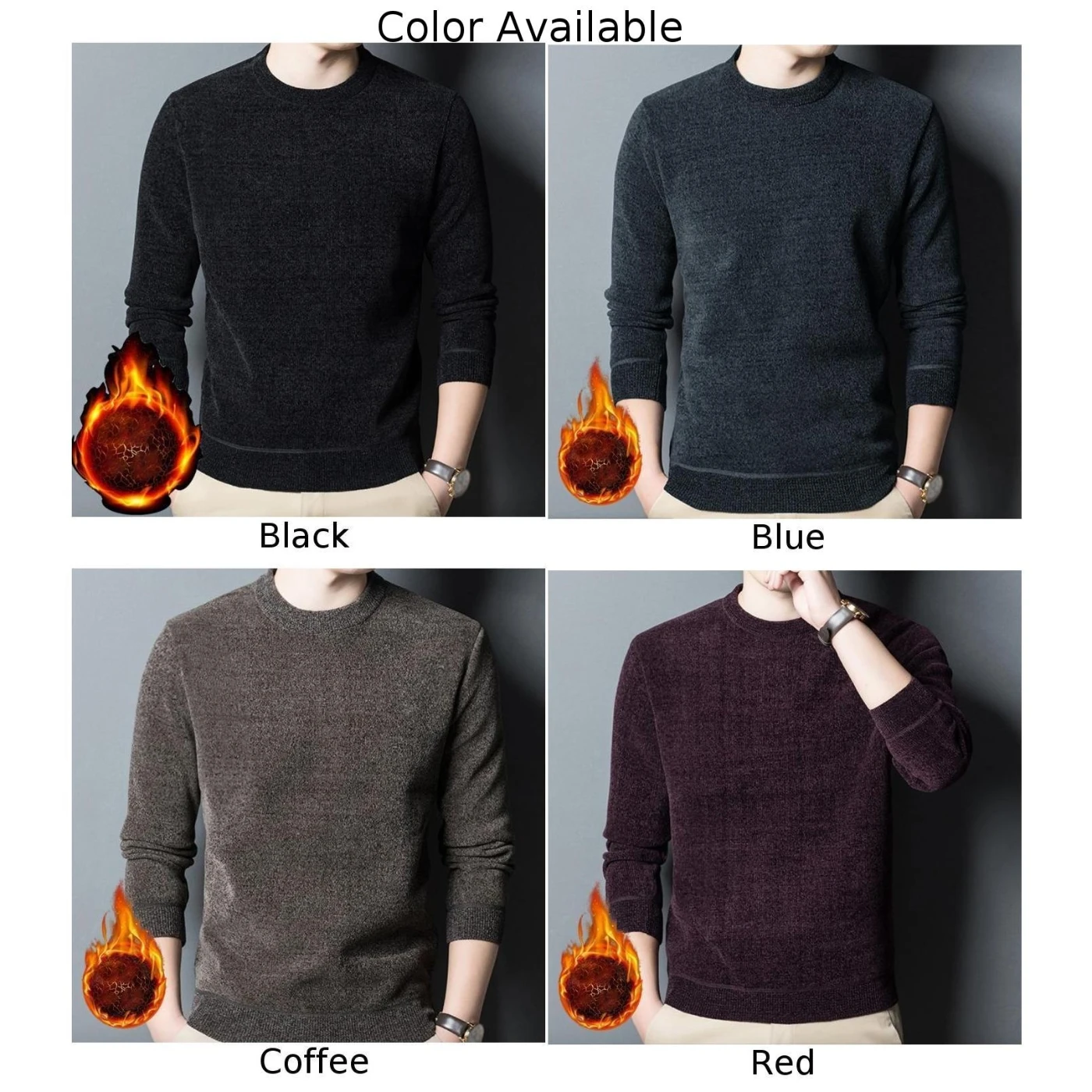 Рисунок 5 - Мужской зимний теплый флисовый вязаный пуловер