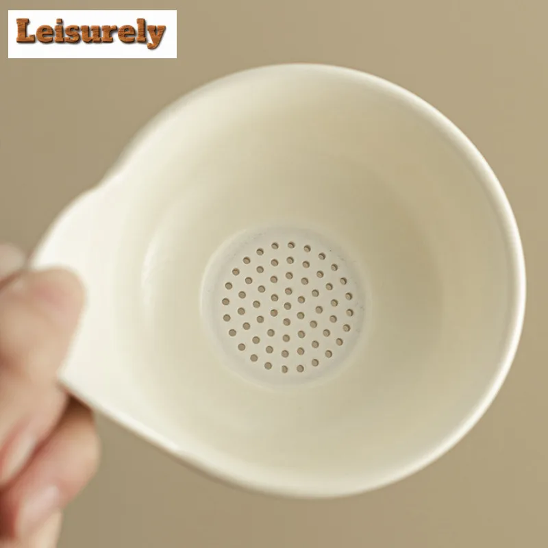 Orchid Wind Chime Gourd Ceramic Tea Separator Infusor Traditional Tea Strainer Dispenser Tea Making Tea Filter Teaset Tableware