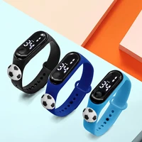 Hot Sale 3PCS Student Smartwatch LED Display Multi-color Electronic Clock for Boys and Girls Cute Cartoon Football Sports Watch 2