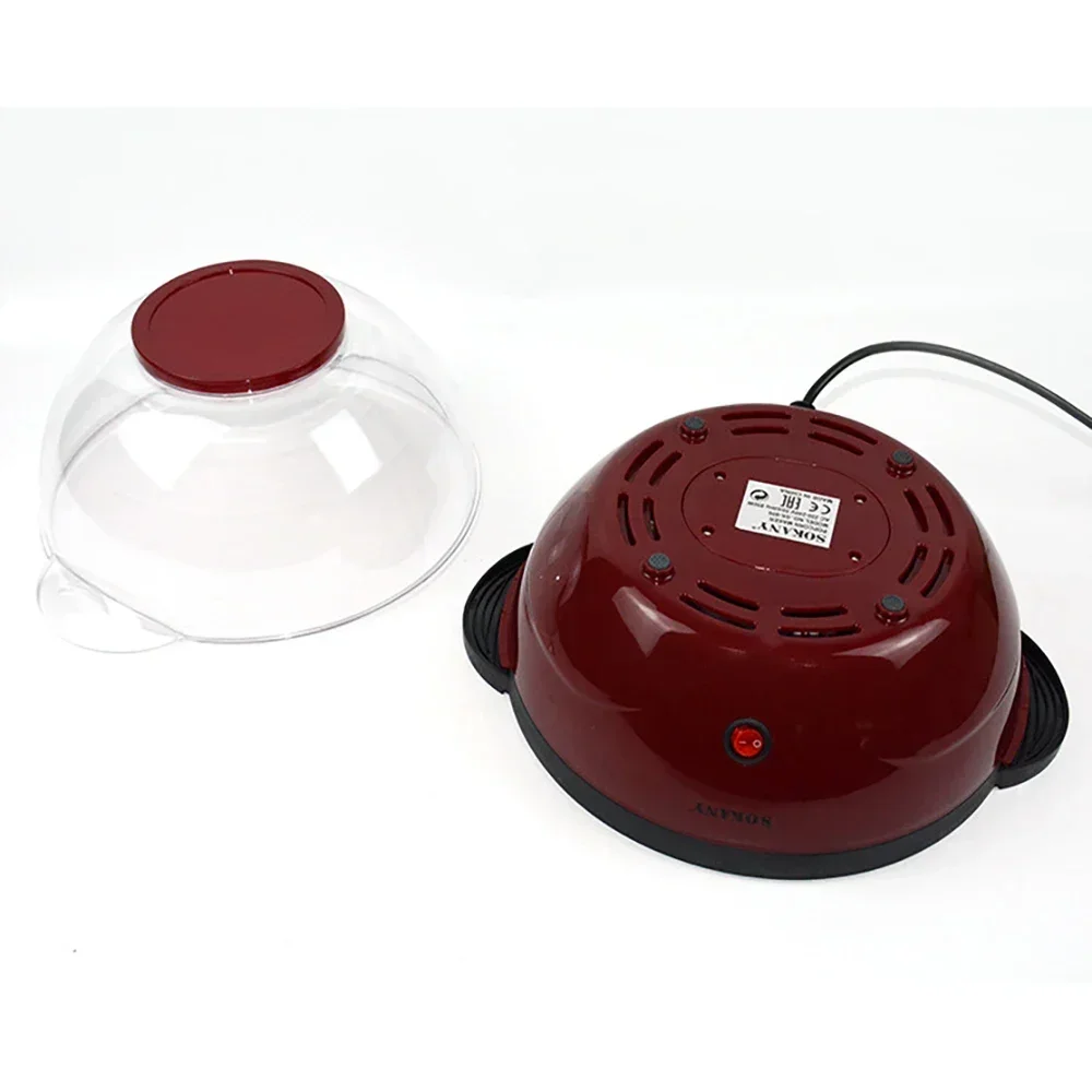 Popcorn Popper 850W Nonstick Plate Electric Stirring Quick-Heat Technology Cool Touch Handles Healthy Less Fat