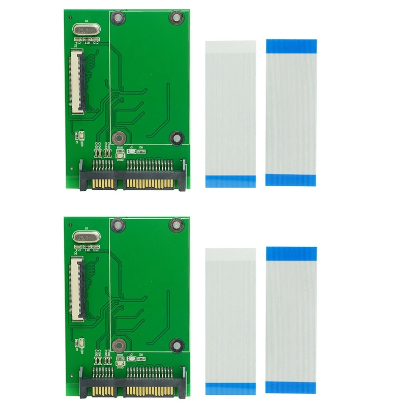 

2X 1.8 Inch 40Pin ZIF/CE SSD HDD Hard Disk Drive To 7+15 22 Pin SATA Adapter Converter Board