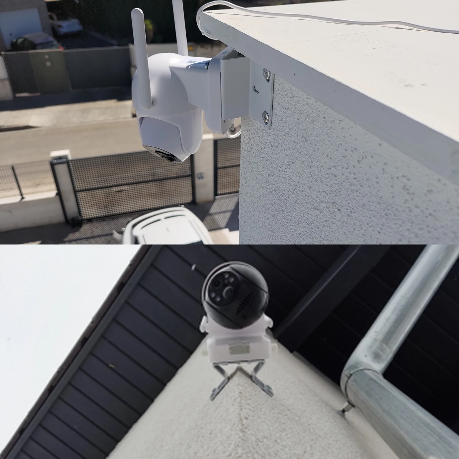 CCTV Video Surveillance Camera Mounting Bracket Vertical Wall Corner Right Angle Plate Supporting Holder Crane Metal Black White
