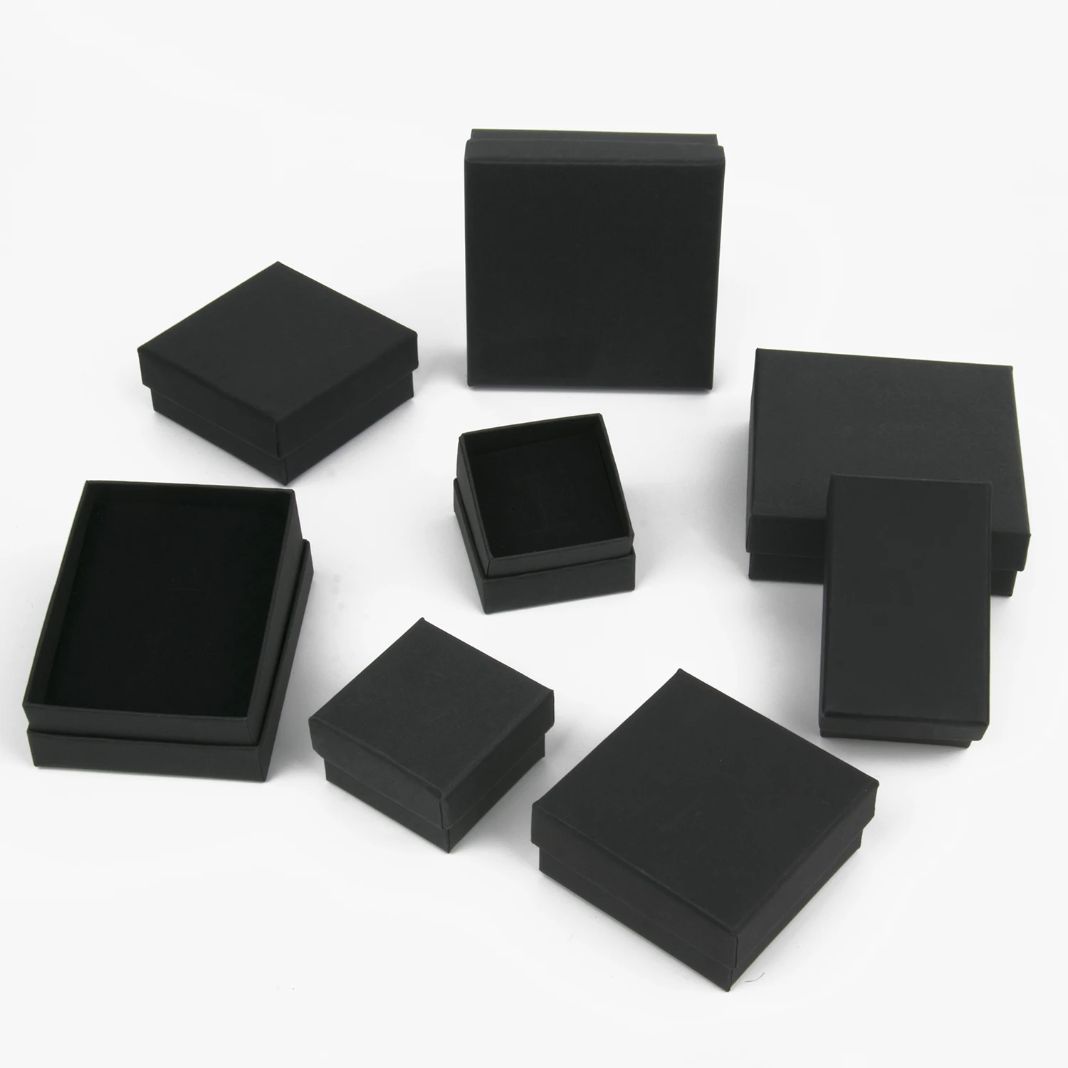 1PCS Black Square Jewelry Display Gift Box Organizer for Ring, Earring, Necklace, Brace... - SKU JDGB1718 - UGI Packaging