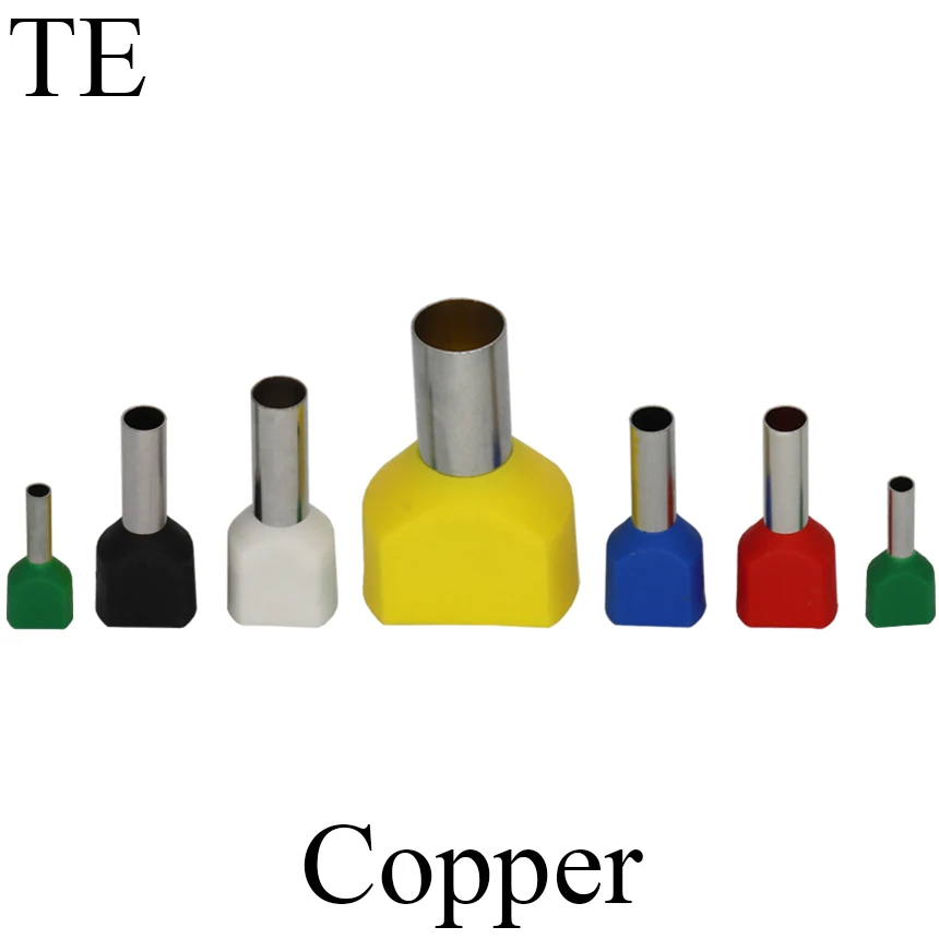 TECopperDoubleElectricWireConnectorSleeveTubularConnectorTwin