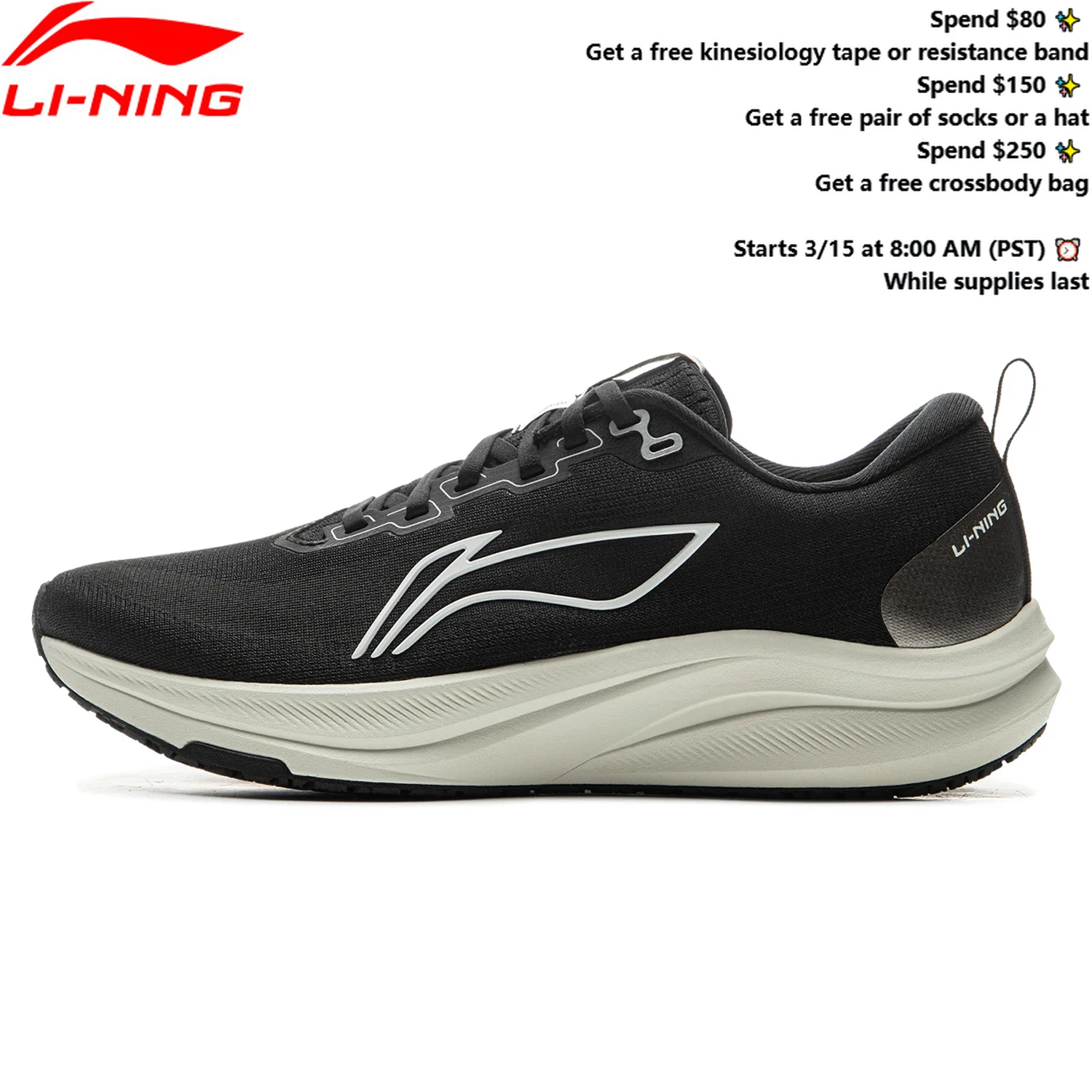 Li-Ning RED HARE 8 Chaussures de course pour hommes LIGHT FOAM ULTRA Chaussures à amorti réfléchissant et stables LiNing Sneakers légères ARPV001