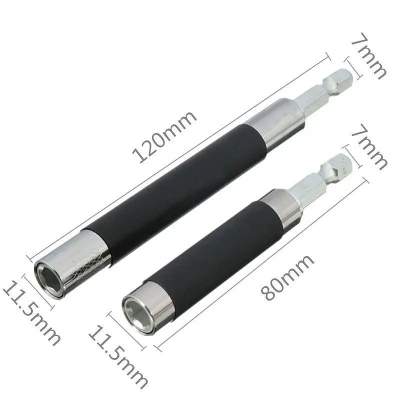 연장 드라이버 드릴 비트 홀더, 육각 나사 소켓, 자기 충격 어댑터, 고품질, 80Mm, 120Mm