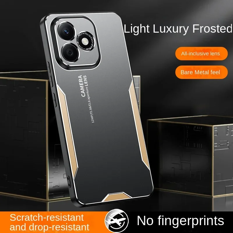 Enhanced Aluminum Alloy Shockproof Matte Silicone Phone Case, Lightweight and Durable