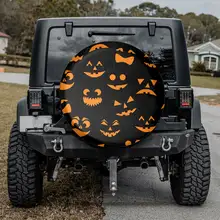 

Halloween Face Emotion Scarry Personalized Spare Tire Cover Gift For Father, Christmas Gift For Car Lover, Jeep