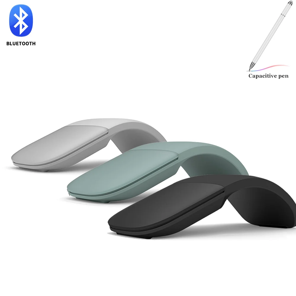 Bluetooth беспроводная Бесшумная дуговая сенсорная мышь с сумкой Складная