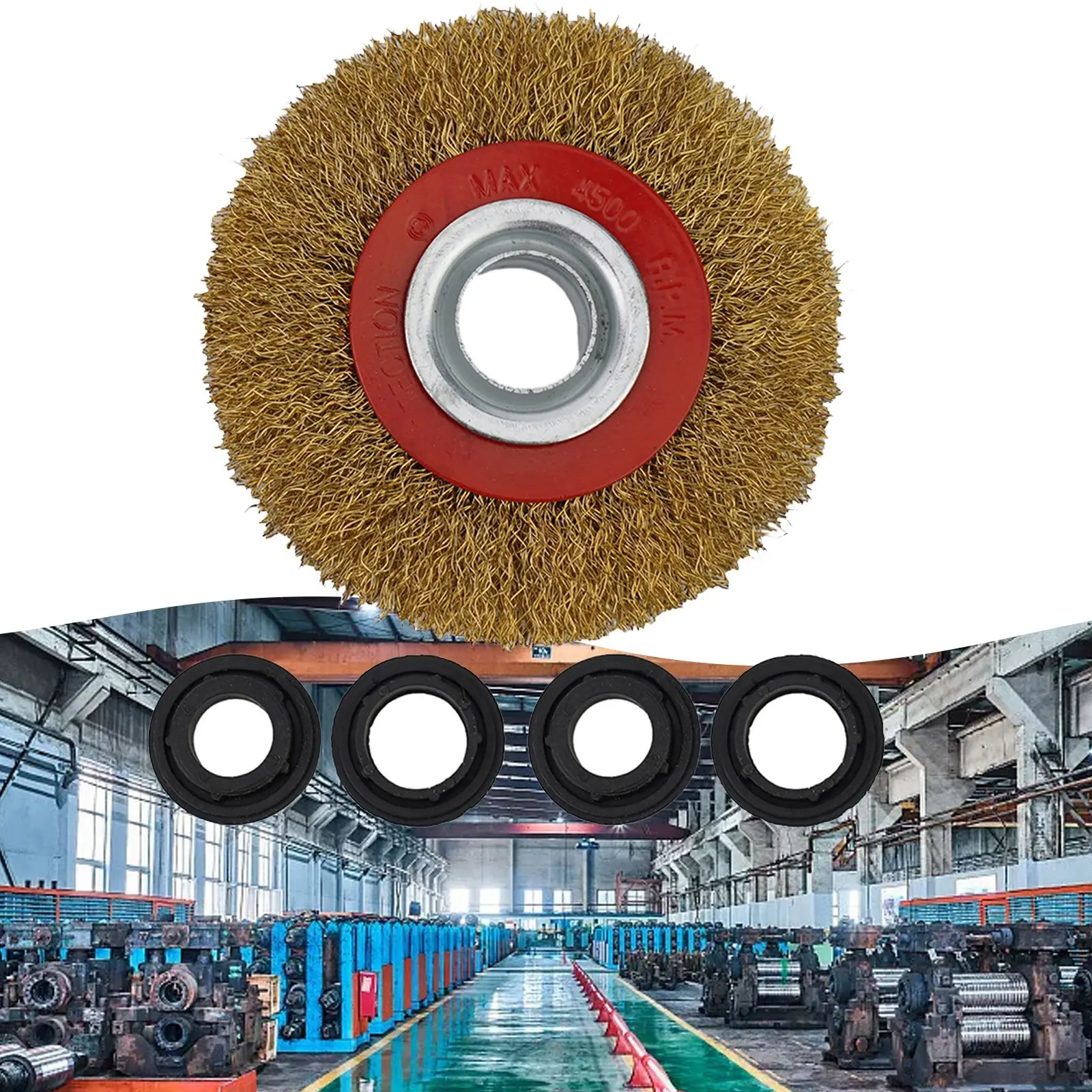 4inch Flat Crimped Wire Wheel Brush Stainless Steel Wire 20mm Bore For Angle Grinder Deburring Polishing Tools Accessories