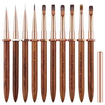 Colla per unghie Penna per fototerapia Penna per gel UV Pennello acrilico Pennelli professionali per nail art Pittura Pennello da disegno Strumenti per manicure