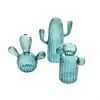QX2E Cactus Glass Vase Hydroponics Plant Flowerpots Livingrooms Decorations for Bedroom 2