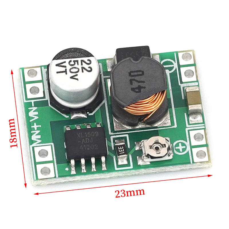 Stlxy XL1509 전압 감소 모듈 DC 5V-40V에서 1.2-35V 출력 전압 조절 가능한 미니 버전