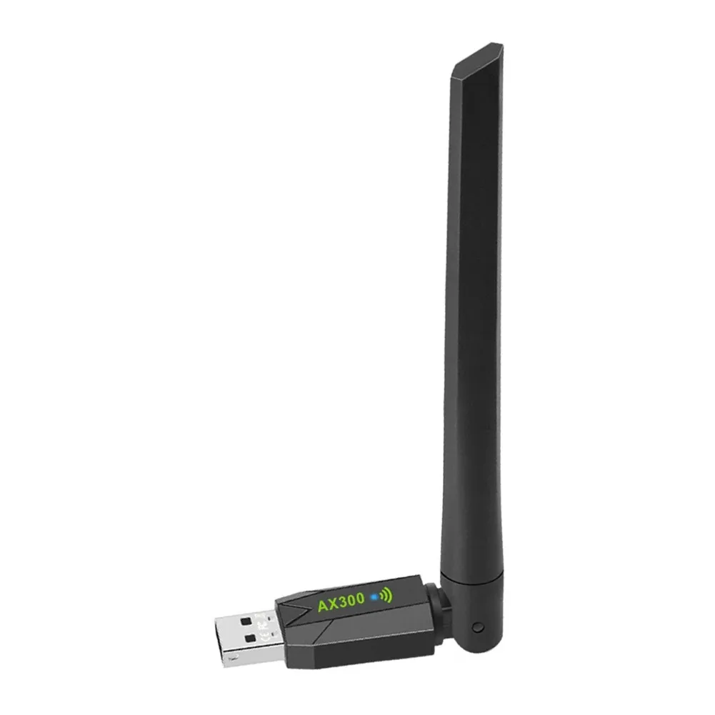 300Mbps WiFi 6 USB Adapter 2.4GHz Wireless WiFi Network Card 5BDI Antenna Wifi 6 USB Dongle For PC Laptop Win10/11 Driver Free