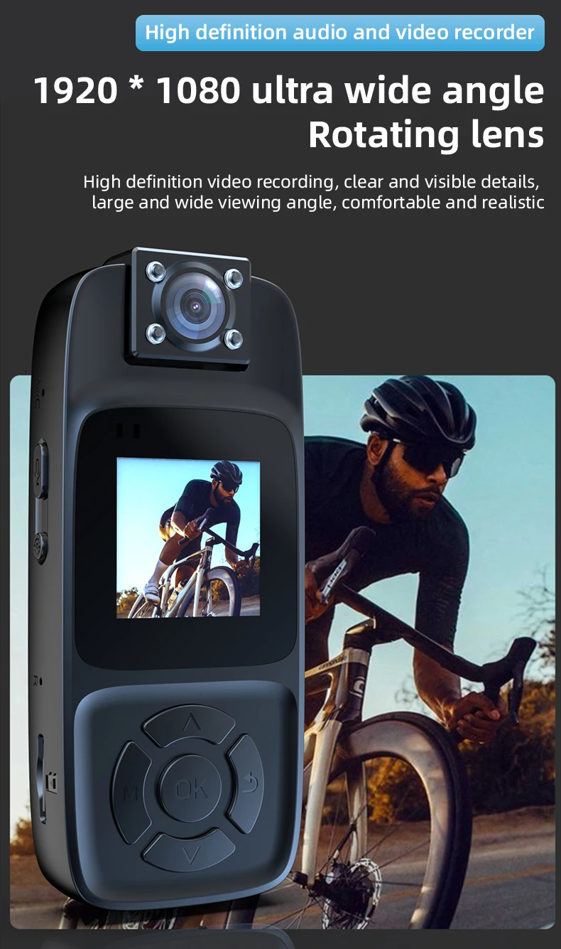 WiFi Mini Camera 4K HD Portable Digital Video Recorder Back Clip Police Body Cam