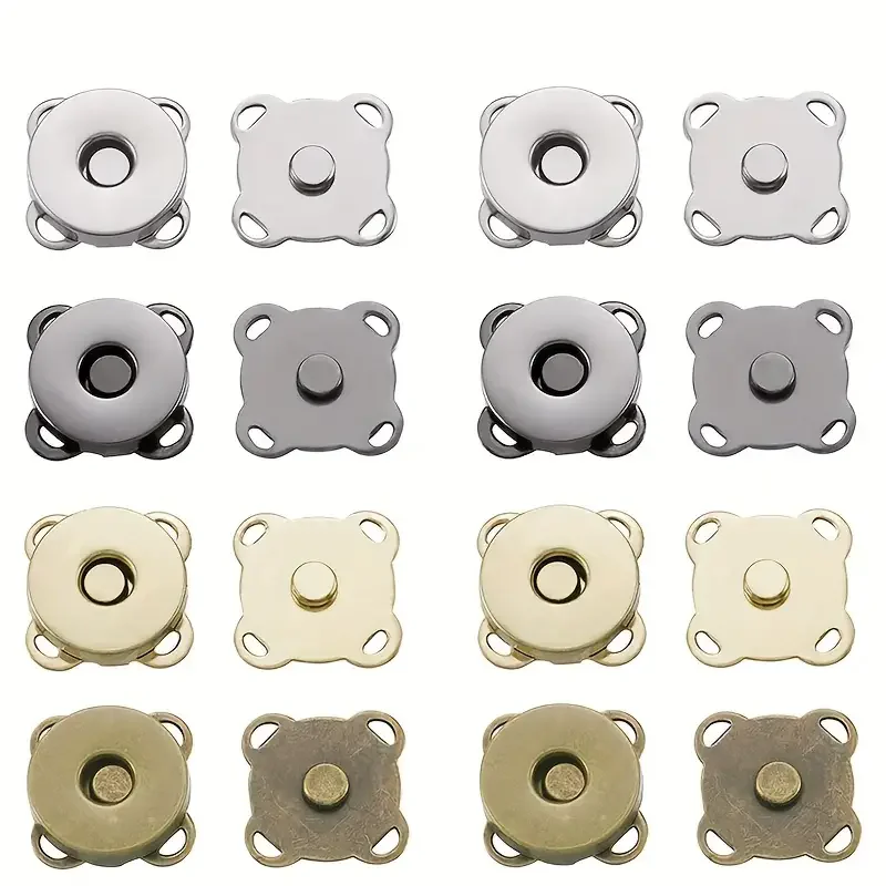 10 Sets Magnetic Snap Button Metal Plum Blossom Sew on Button Clasps Fasteners for Purses Handbag Clothes DIY Accessories 10 Sets Magnetic Snap Button Metal Plum Blossom Sew on Button Clasps Fasteners for Purses Handbag Clothes DIY Accessories