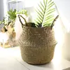Folding Wicker Basket Toy Organizer, Seagrass Storage Basket, Laundry Woven Basket, Plant Flower Pot For Home Garden 4