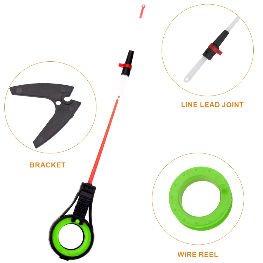 FISH KING Winter Ice Fishing Rod Portable Winter Ice Fishing Pole Spinning Rods for Ice Winter Fishing Tackle