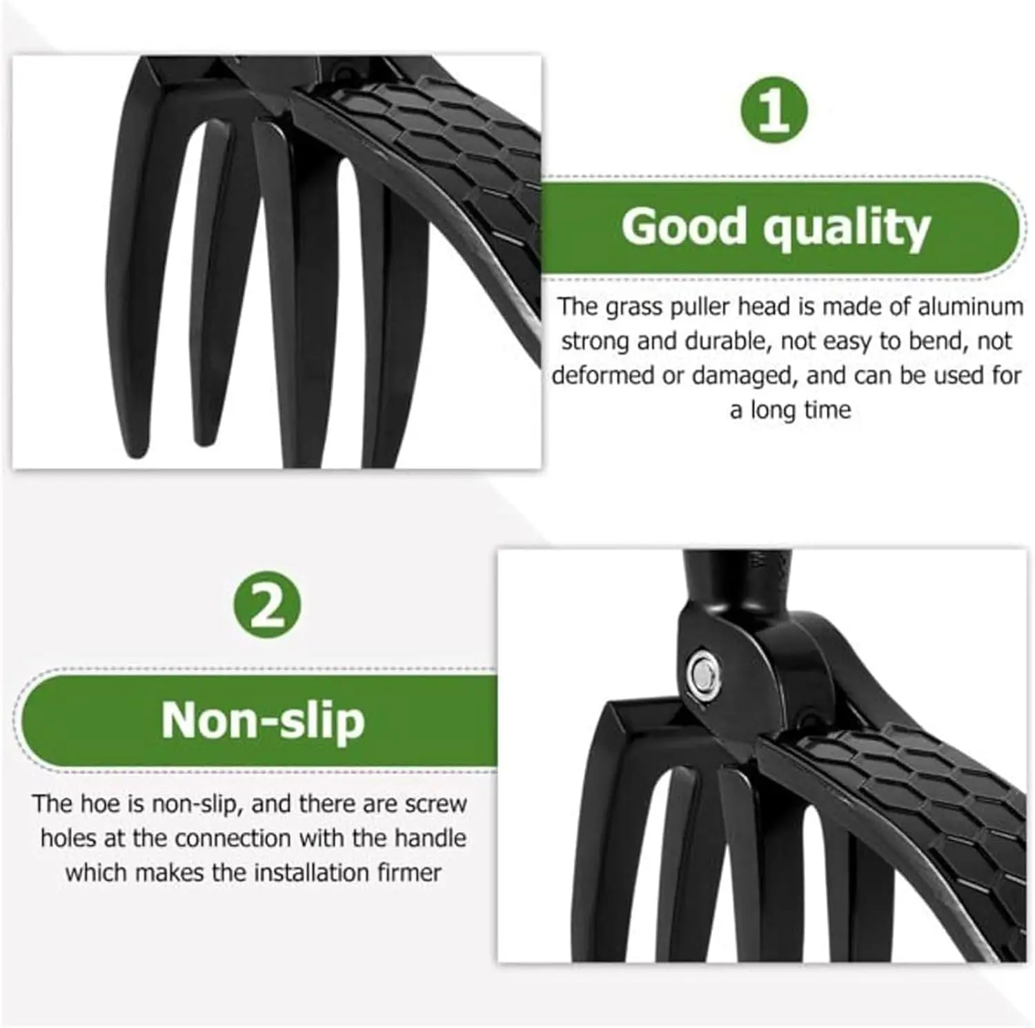 Weed Tool Head Stand Up Weed Puller Claw Tool Aluminum Alloy Weeding Head Replacement Garden Foot Pedal Digging Grass Shovel Root Remover