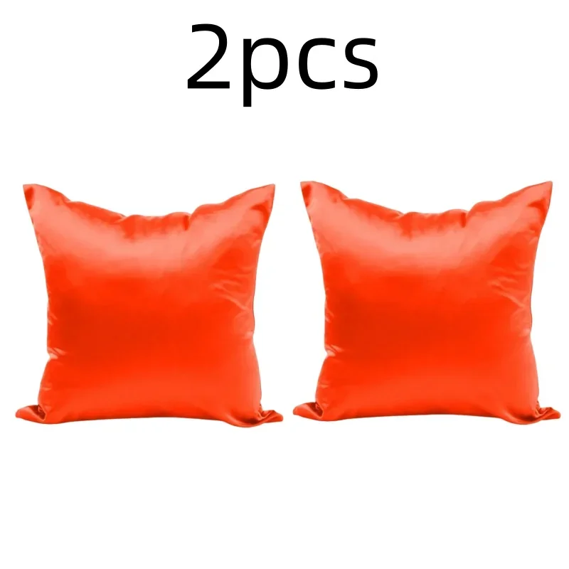 Luxurious Satin Pillow Cover - Smooth Solid Design, Home Decor Accent