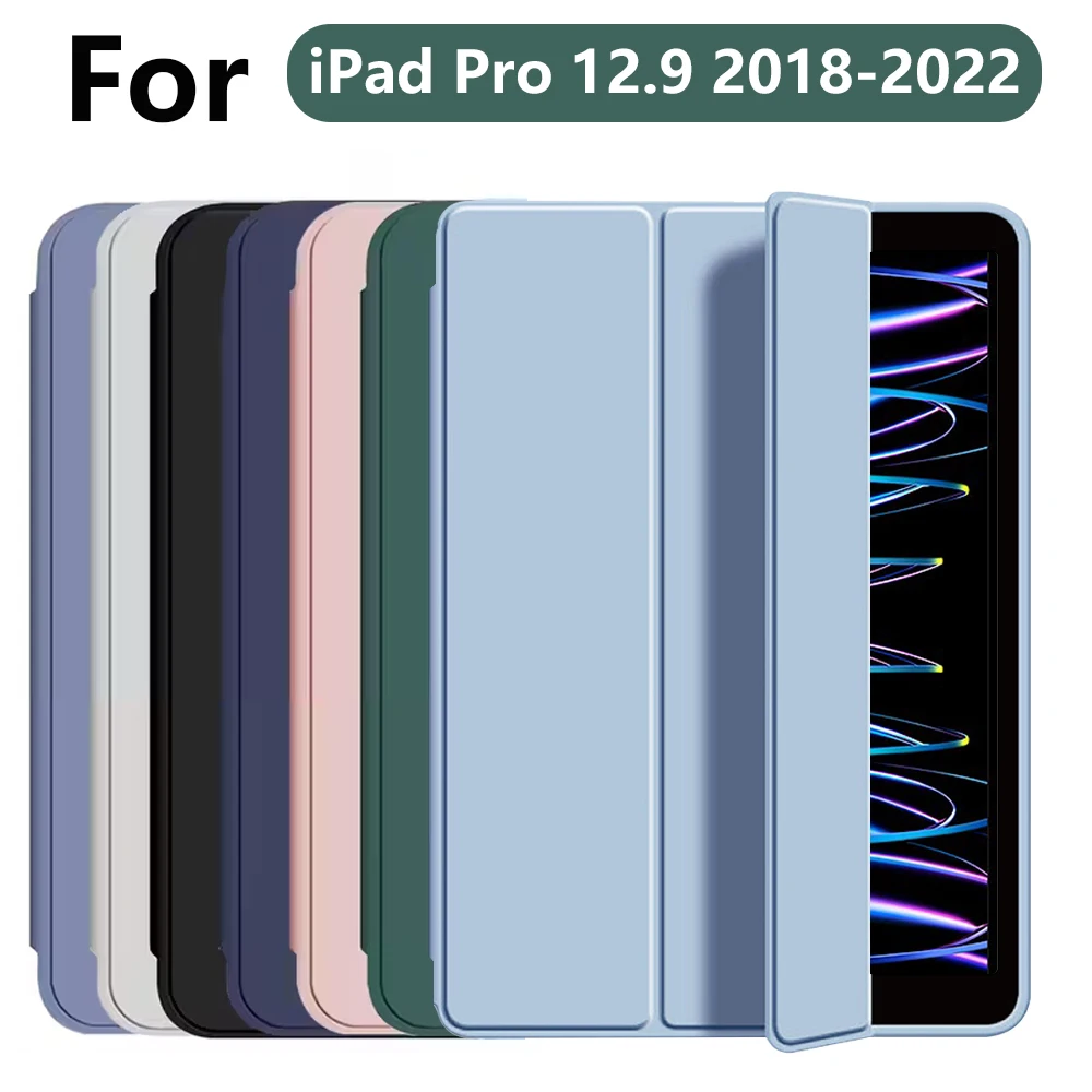 Premium Three-Fold Stand Case with Soft TPU Back and Auto Wake Feature