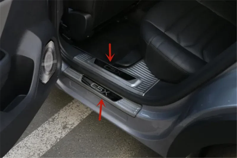 For Citroen C5 X-stainless steel car threshold guard plate trunk threshold guard plate anti-scratch car accessories