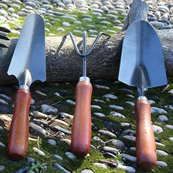 Graduated Soil Spatula Dual-Purpose  Home Gardening Shovel Hand Tools Mini Home Digging Tool Black Wood+iron Gardening Shovel