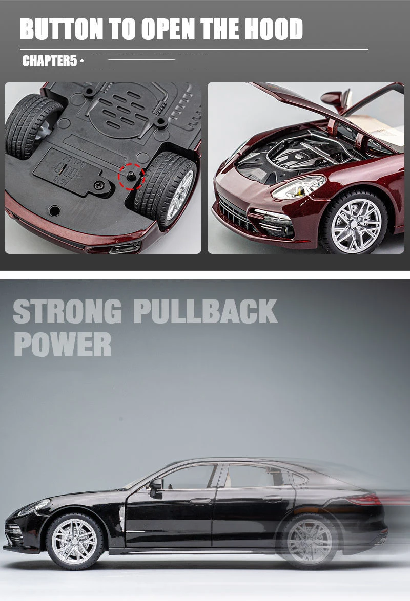 New 1:24 Porsches Panamera Alloy Car Model Diecasts Toy Vehicles Toy Cars Sound And Light Kid Toys For Children Gifts Boy Toy|