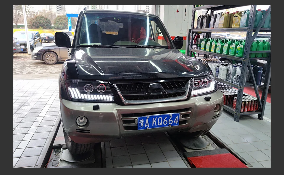 AKD Head Lamp for Pajero V73 LED Headlight 2004-2016 Headlights V77 V75 DRL Turn Signal High Beam Angel Eye Projector Lens