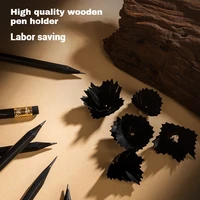 NUSIGN 10-Pack Black Gold Solid Wood Pencils for Students & Advanced Sketching Artists School Office Fashion Stationery Gifts 3