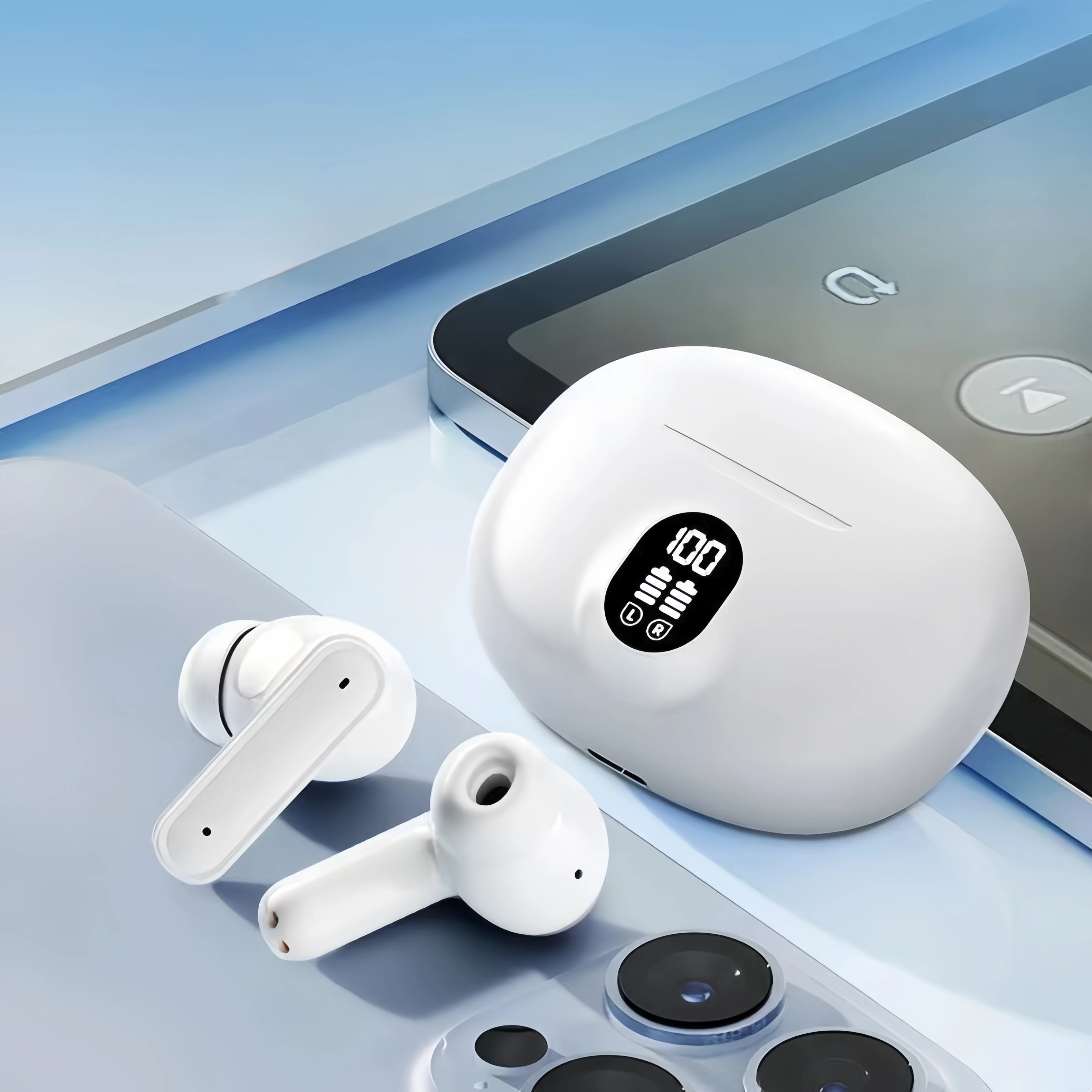 895B TWS Wireless Earbuds Noise Canceling Waterproof Ear Buds in-Ear Stereo Headphones with LED Display Charging Case 3