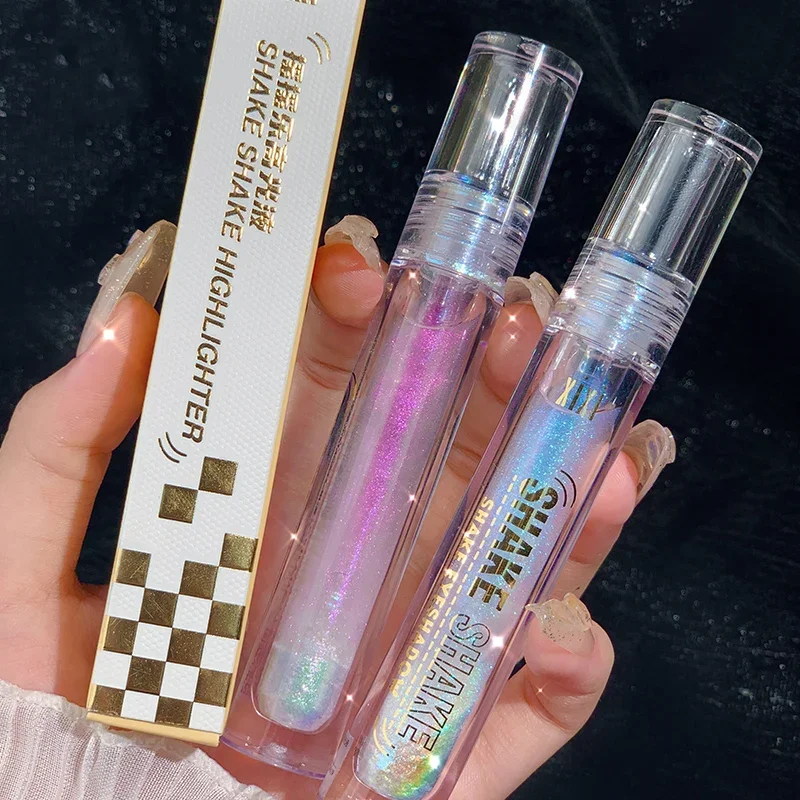 Glitter Palette Ice Extract Sweet Eyeshadow Brightening Liquid Eyeshadow Glitter Pearlescent Polarizing Bright Powder Monochrome Lying Silkworm