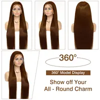 Perruque Lace Frontale HD 13x6 en Cheveux Humains Brun Chocolat Lisse Naturel pour Femmes, 30 Pouces, Densité 200% 5